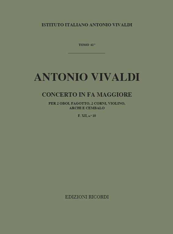A. Vivaldi Concerti Per Strumenti Diversi, Archi E B.C.:&nbsp;&nbsp;Concerti Per Complessi Vari Con Orchestr&nbsp;&nbsp;
