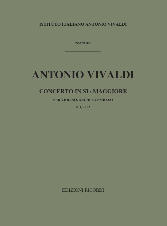 A. Vivaldi Concerti Per Vl., Archi E B.C.: In Si Bem. Rv 375&nbsp;&nbsp;Concerti Per Violino&nbsp;&nbsp;