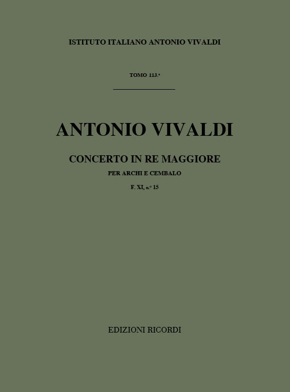 A. Vivaldi Concerti Per Archi E B.C.: In Re Rv 126&nbsp;&nbsp;Concerti Per 2 Sinfonie Per Archi&nbsp;&nbsp;
