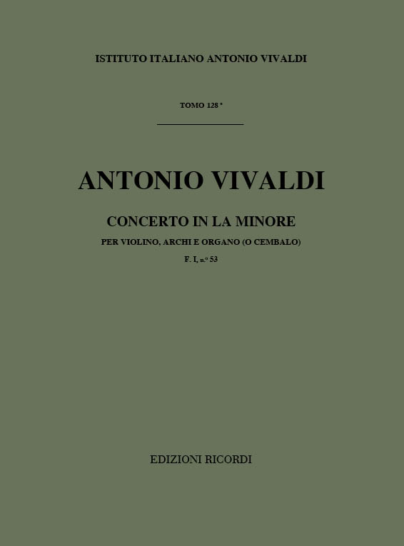 A. Vivaldi Concerti Per Vl., Archi E B.C.:&nbsp;&nbsp;Concerti Per Violino&nbsp;&nbsp;