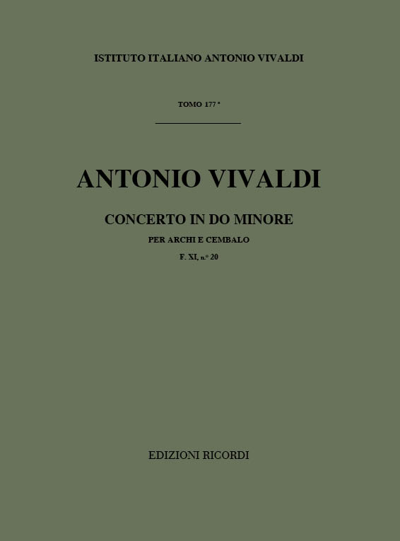 Concerto do minore RV119 F.XI:20 per&nbsp;&nbsp;archi e cembalo&nbsp;&nbsp;partitura