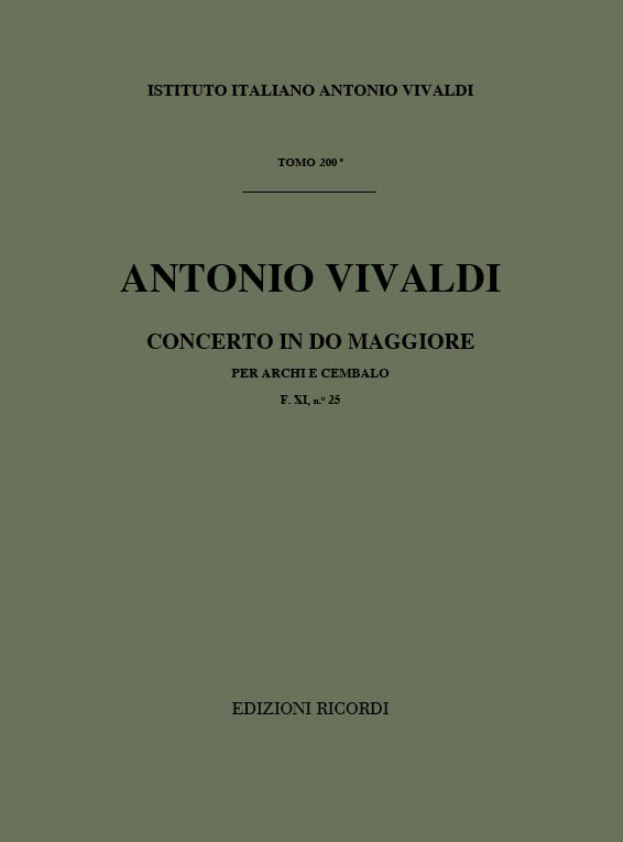 Concerto in do maggiore RV110&nbsp;&nbsp;per archi e cembalo&nbsp;&nbsp;partitura