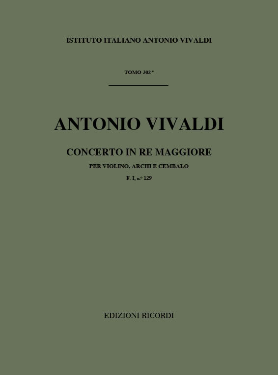A. Vivaldi Concerti Per Vl., Archi E B.C.: In Re Rv 226&nbsp;&nbsp;Concert for Violin&nbsp;&nbsp;