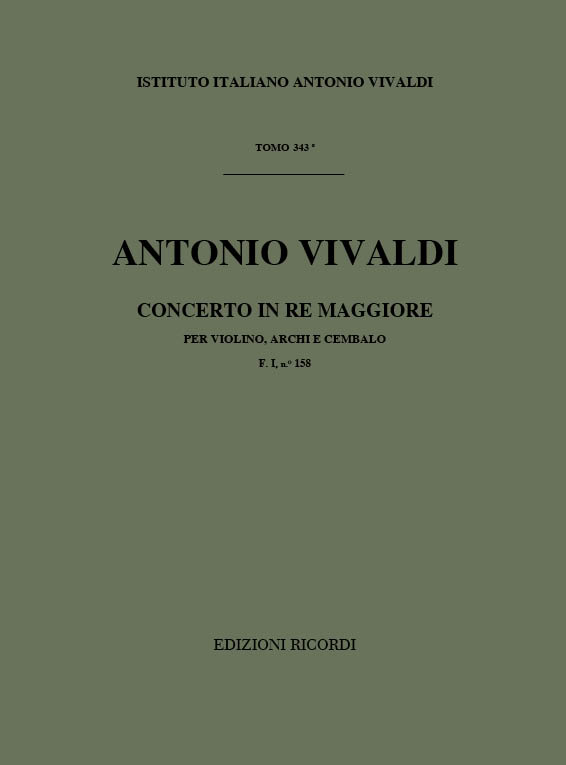 A. Vivaldi Concerti Per Vl., Archi E B.C.: In Re Rv 224&nbsp;&nbsp;Concerti Per Violino&nbsp;&nbsp;