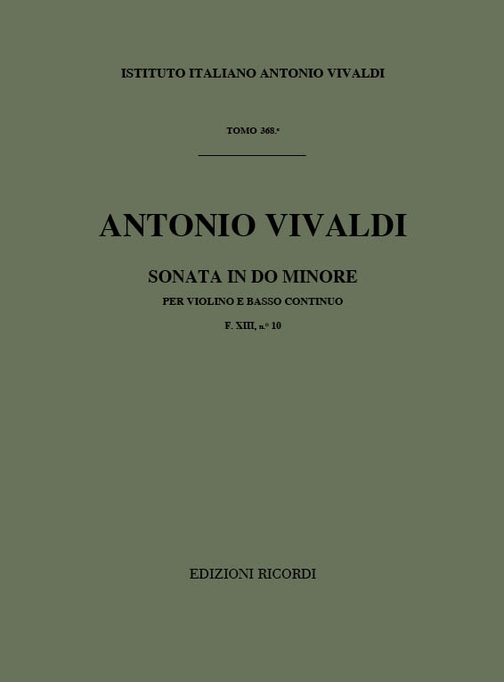 Sonate in do minore RV 5 F.XIII,10&nbsp;&nbsp;per violino e basso continuo&nbsp;&nbsp;