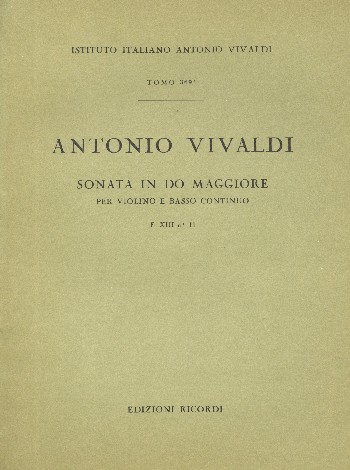 Sonate in do maggiore RV2 F.XIII:11&nbsp;&nbsp;per violino e bc&nbsp;&nbsp;