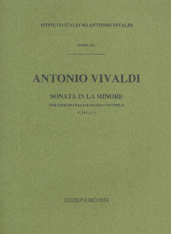 Sonata la minore F.XIV:3 RV43&nbsp;&nbsp;per violoncello e bc&nbsp;&nbsp;patitura