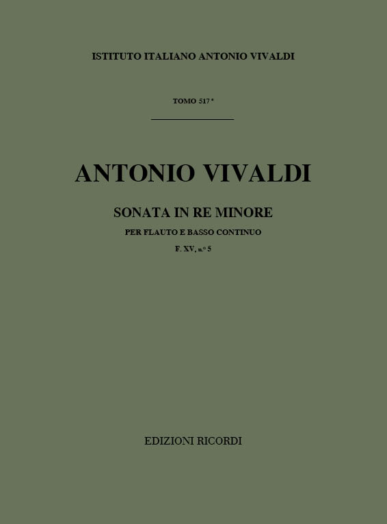 A. Vivaldi Sonate Per Strum. A Fiato E B.C.: Per Fl.&nbsp;&nbsp;Sonate Per Fiati&nbsp;&nbsp;