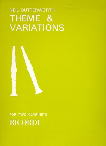 Theme and Variations&nbsp;&nbsp;for 2 clarinets&nbsp;&nbsp;score