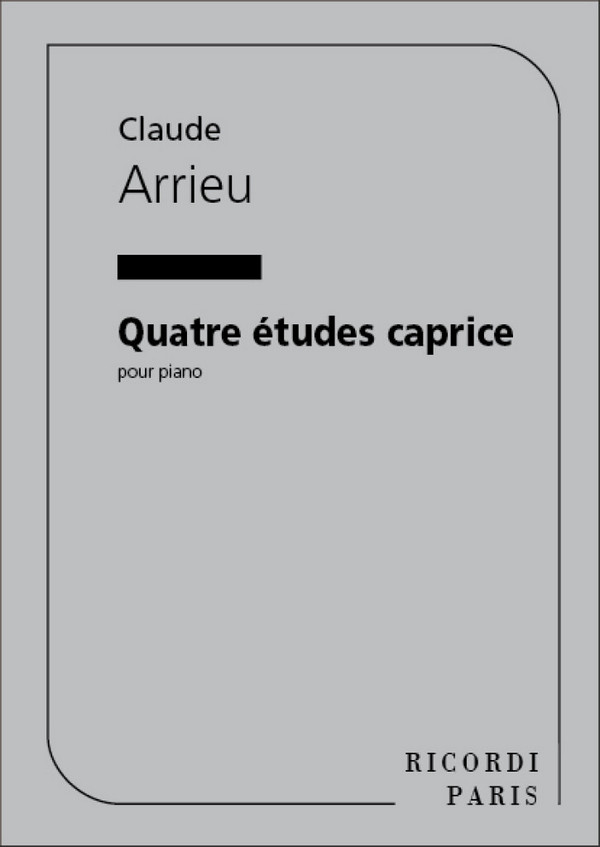 Arrieu  4 Etudes Caprice Piano  Piano  