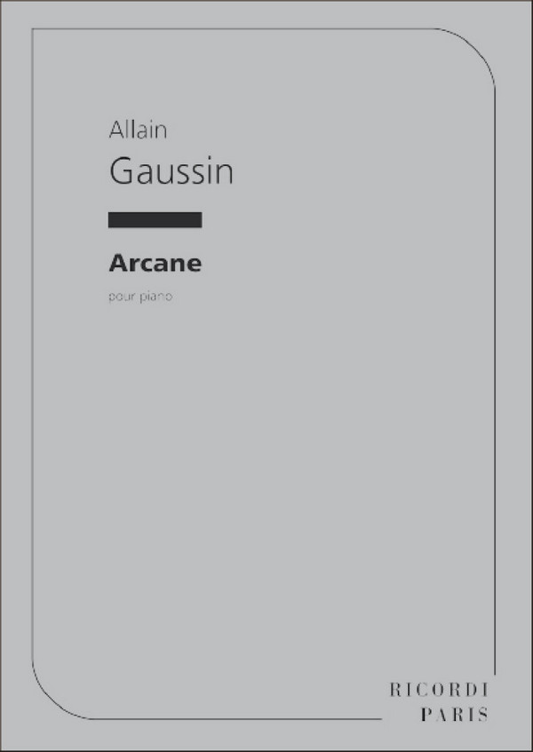 Arcane  pour piano  