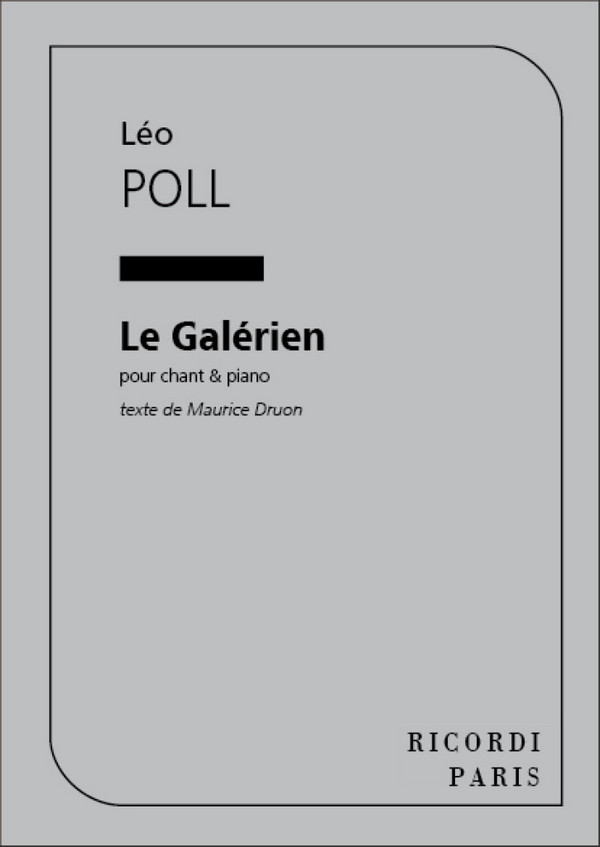 Poll  Galerien Varioustes (Cht-Pno  Vocal and Piano  
