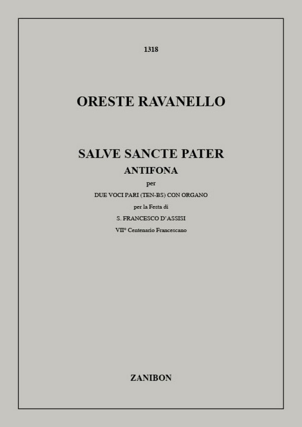 O. Ravanello Salve Sancte Pater  Voice and various instruments  