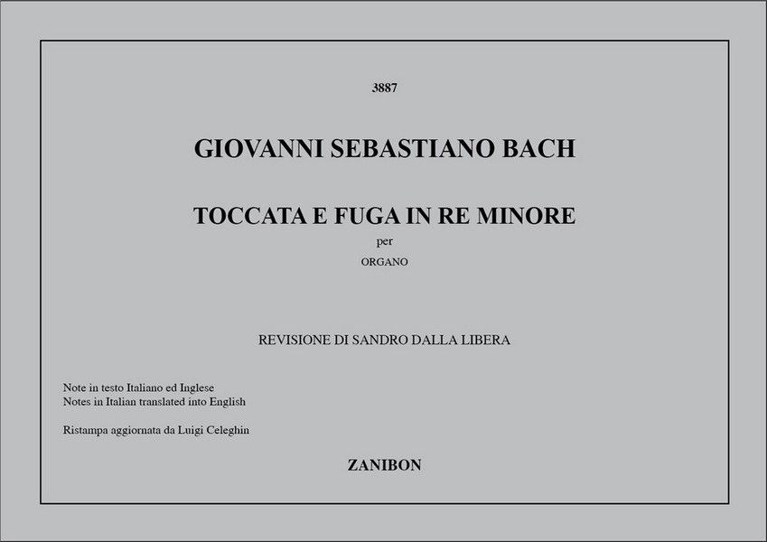 Toccata E Fuga In Re Minor BWV 565  per organo  
