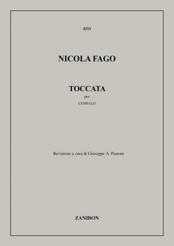 N. Fago Toccata Per Cembalo  Harpsichord or 2 Harpsichords  
