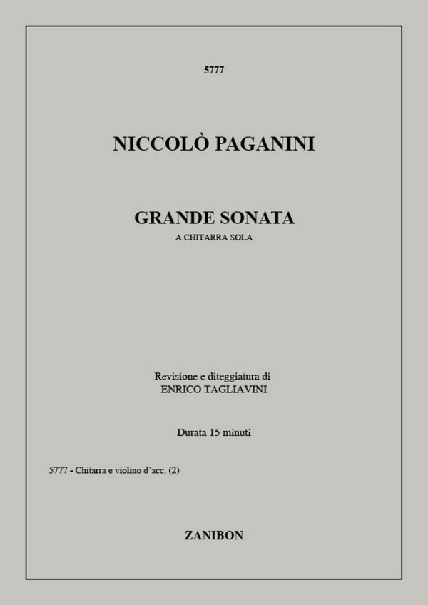 N. Paganini Grande Sonata A Chitarra Sola  Guitar and Various Instruments  