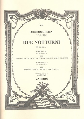 2 Notturni op.38 vol.1 für 6 Instrumente  Partitur  