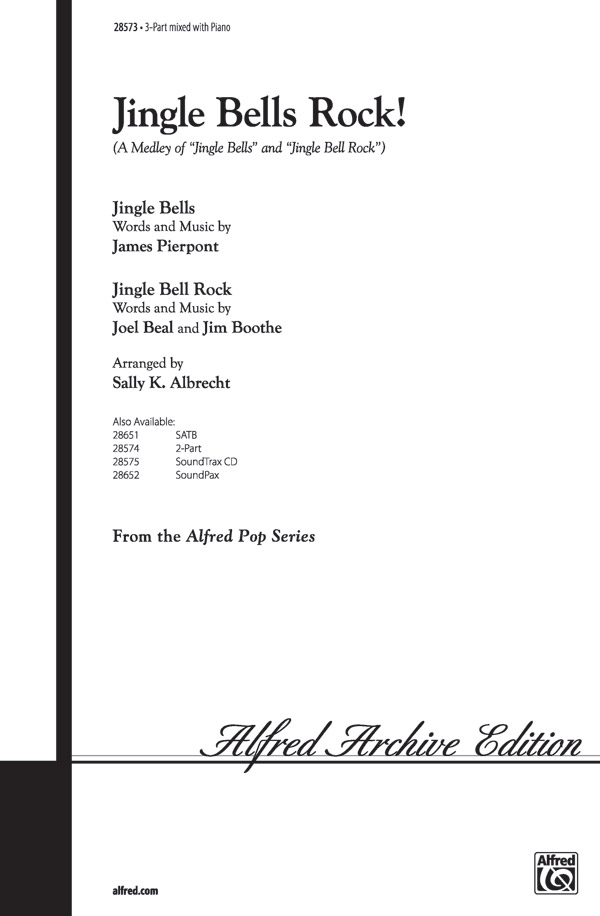 Jingle Bells Rock!  for mixed chorus (3-part) and piano  chorus score
