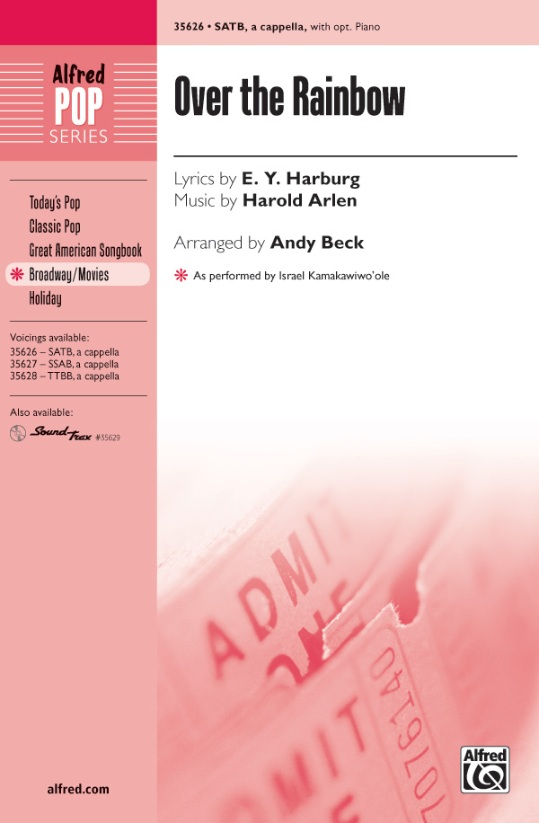 Over The Rainbow  for mixed chorus and piano  score