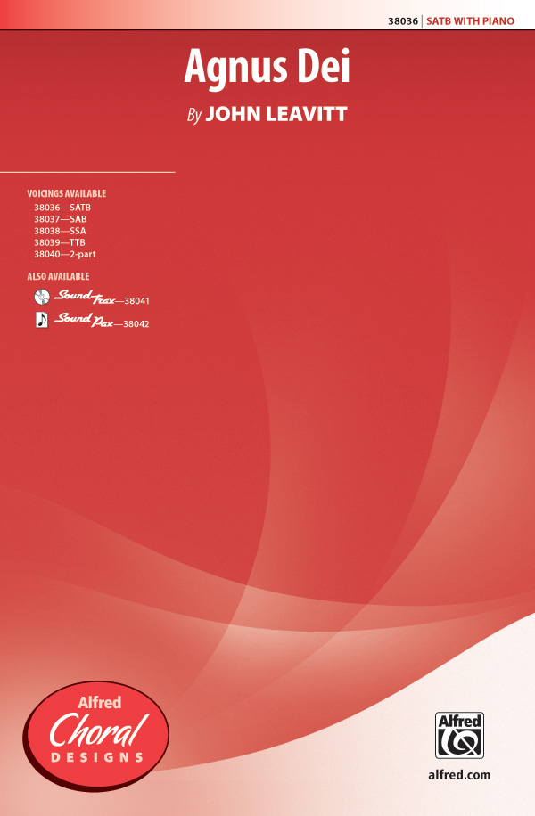 Agnus Dei&nbsp;&nbsp;for mixed chorus and piano&nbsp;&nbsp;score (la)