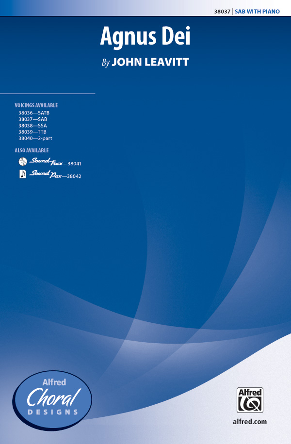 Agnus Dei&nbsp;&nbsp;for mixed chorus (SAB) and piano&nbsp;&nbsp;score
