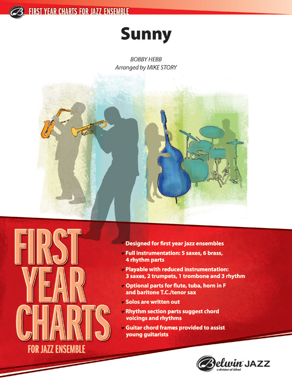 Sunny&nbsp;&nbsp;for jazz ensemble&nbsp;&nbsp;score and parts