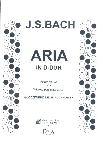 Aria D-Dur BWV1068  für Akkordeon-Ensemble (5 Spieler)  Partitur und Stimmen
