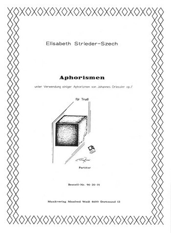 Aphorismen  Akkordeonorchester  Partitur