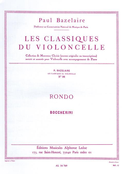 Rondo C Major after String Quartet G310&nbsp;&nbsp;pour violoncelle et piano&nbsp;&nbsp;