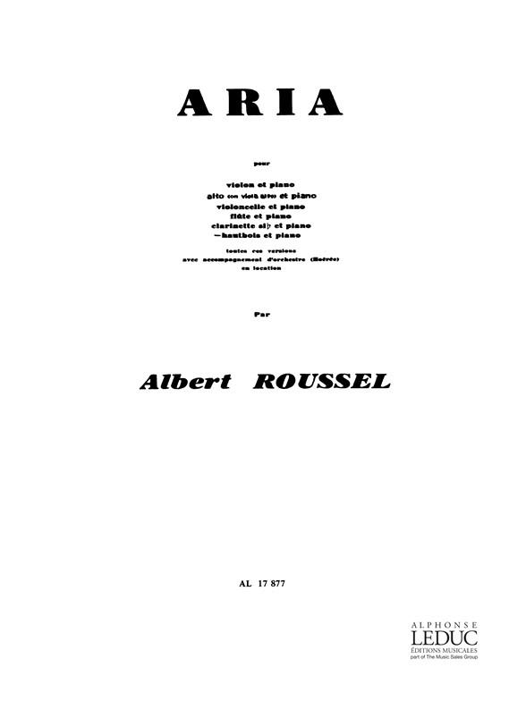 Aria pour hautbois et piano    