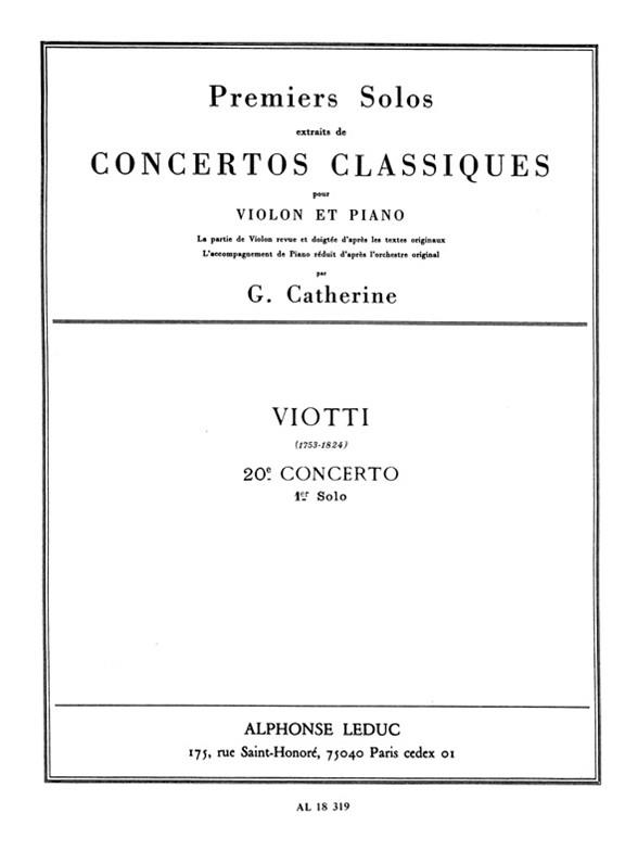 Concerto no.20  pour violin et piano  