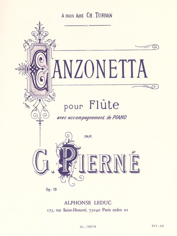 Canzonetta  pour flûte et piano  