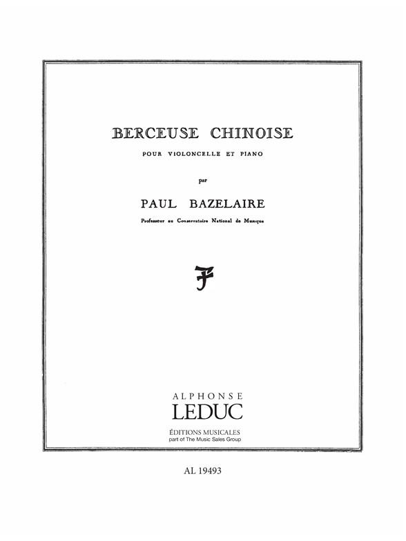 Berceuse chinoise op.115  pour violoncelle et piano  