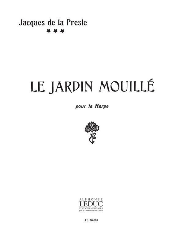 Le jardin mouillé pour harpe&nbsp;&nbsp;&nbsp;&nbsp;