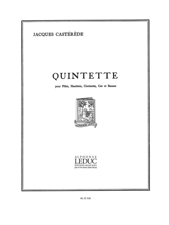 Quintette&nbsp;&nbsp;pour flûte, hautbois, clarinette, cor et basson&nbsp;&nbsp;partition et parties