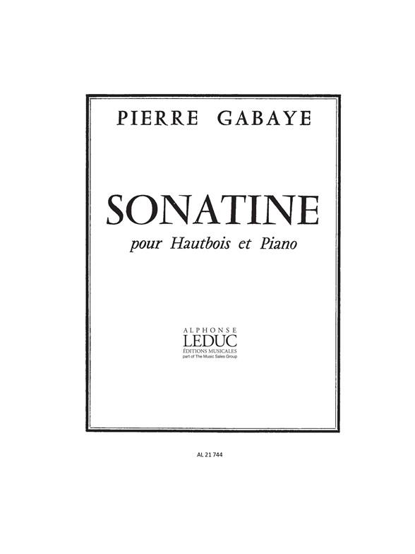 Sonatine&nbsp;&nbsp;pour hautbois et piano&nbsp;&nbsp;
