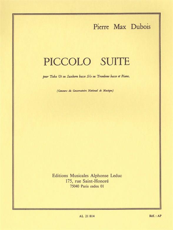 Piccolo Suite  pour tuba (saxhorn basse/trombone basse) et piano  