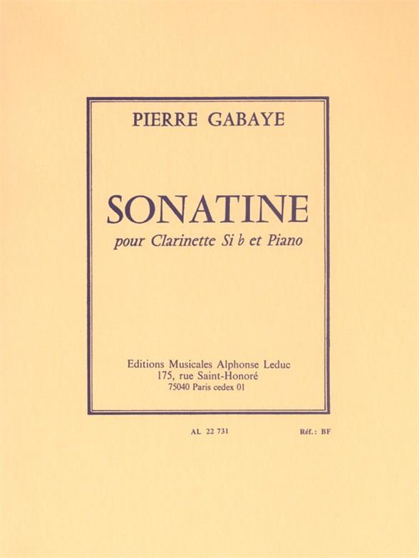 Sonatine&nbsp;&nbsp;pour clarinette et piano&nbsp;&nbsp;