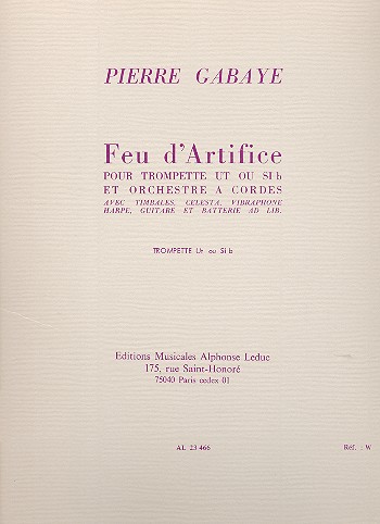 Feu d'artifice&nbsp;&nbsp;pour trompette ut ou sib&nbsp;&nbsp;