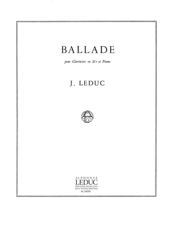 Ballade  pour clarinette et piano  