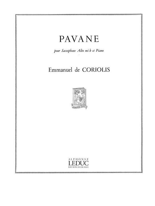 Pavane&nbsp;&nbsp;pour saxophone alto et piano&nbsp;&nbsp;