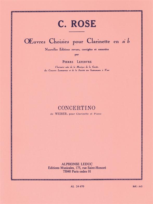 Concertino op.26  pour clarinette et piano  