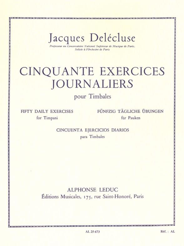 50 Exercises journaliers pour timbales&nbsp;&nbsp;&nbsp;&nbsp;