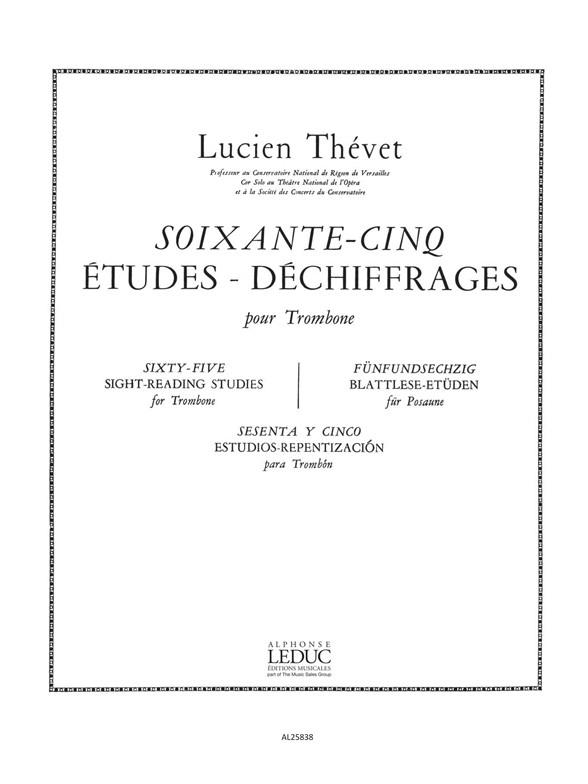 65 Études -Déchiffrages  pour trombone  Text fr/en/dt/sp