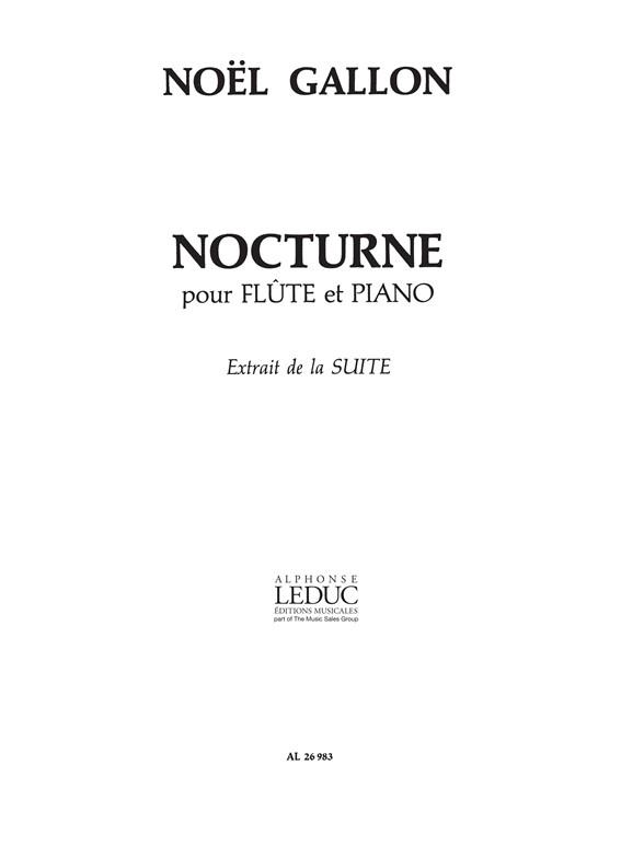 Nocturne extrait de suite  pour flûte et piano  