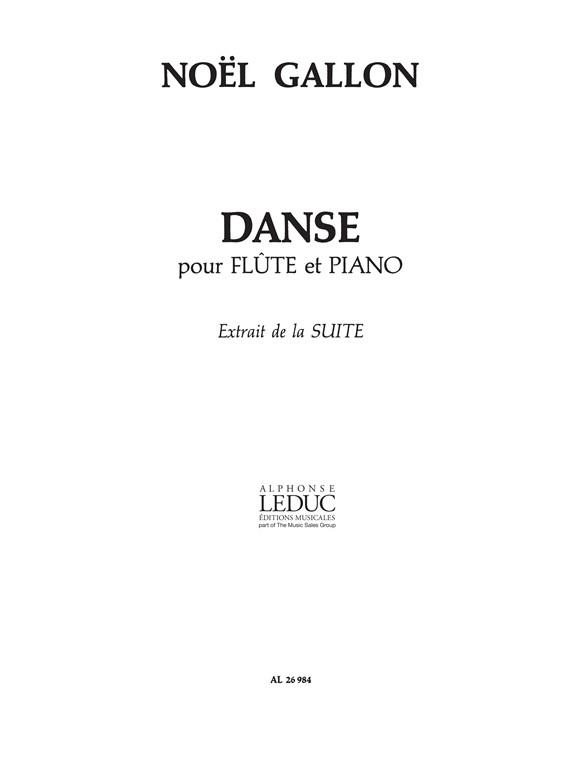 Danse - Extrait de 'Suite'  pour flûte et piano  