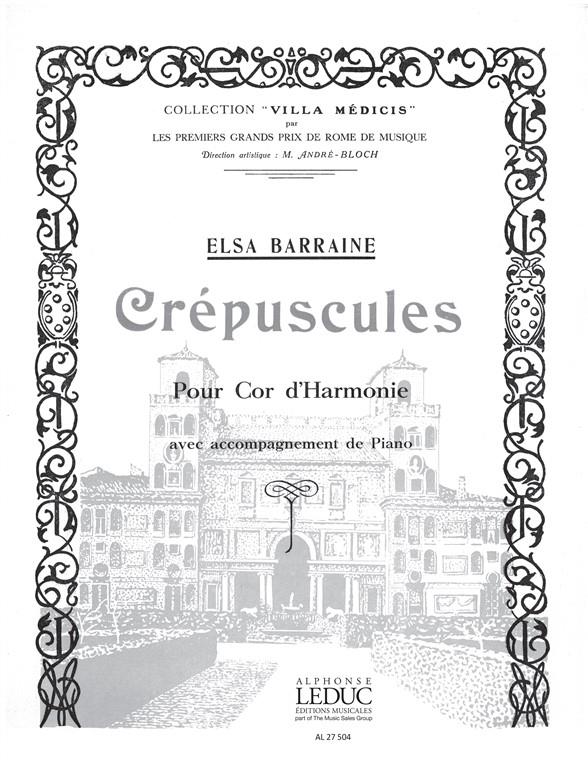 Crépuscules&nbsp;&nbsp;pour cor d'harmonie et piano&nbsp;&nbsp;