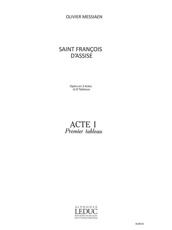 Saint Francois d'Assise - acte 1 tableau 1  partition  