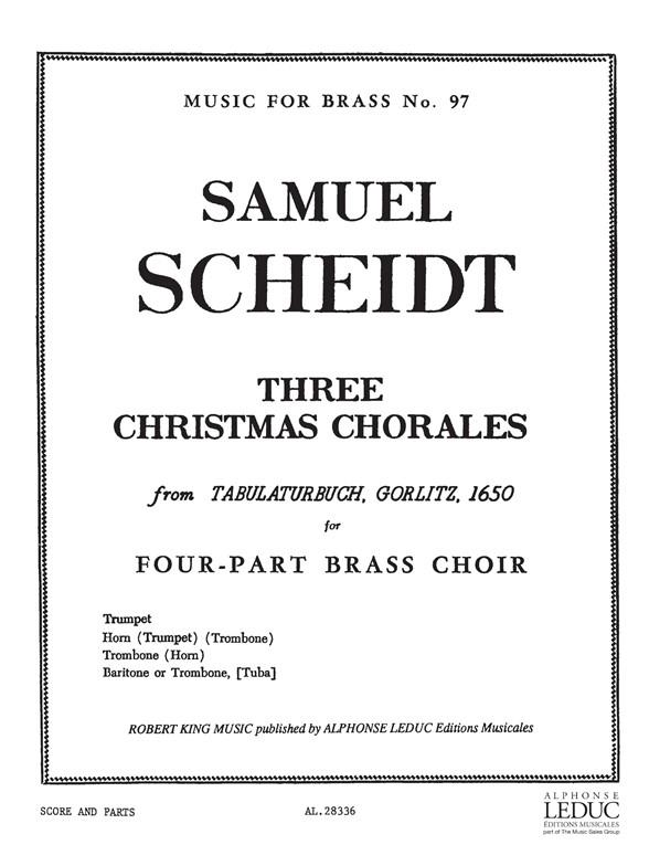 3 Christmas Chorales&nbsp;&nbsp;for trumpet, horn (trp,trb), trombone (horn) and baritone (trb, tuba)&nbsp;&nbsp;score and parts