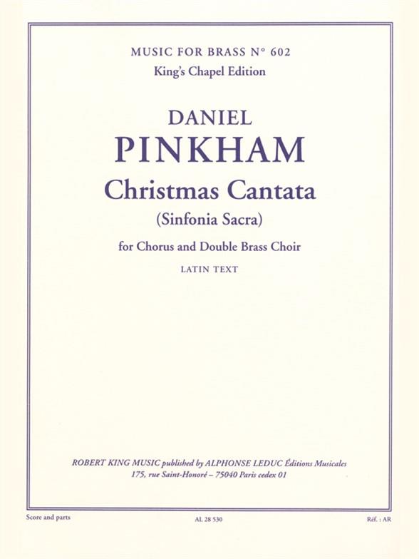 Christmas Cantata  for mixed chorus and brass ensemble  score and instrumental parts